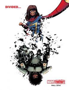 Ms. Marvel y Riri Williams divididas en el tercer teaser de Marvel NOW! Tercer teaser de Marvel NOW!