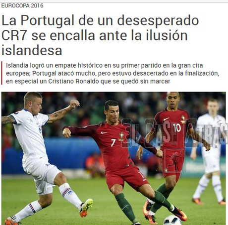 Titulares, del diario Sport, de las crónicas de los partidos de Portugal (Cristiano Ronaldo) Titulares, del diario Sport, de las crónicas de los partidos de Portugal (Cristiano Ronaldo)
