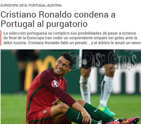 Titulares, del diario Sport, de las crónicas de los partidos de Portugal (Cristiano Ronaldo) Titulares, del diario Sport, de las crónicas de los partidos de Portugal (Cristiano Ronaldo)