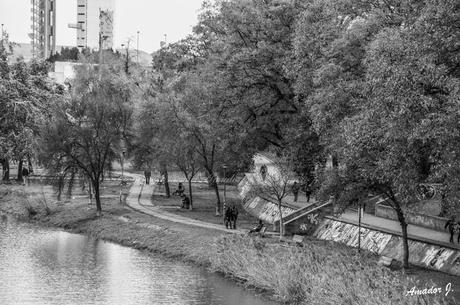 SEVILLA en BLANCO y NEGRO: ALREDEDORES DEL PUENTE DE ISABEL II y MERCADO DE TRIANA