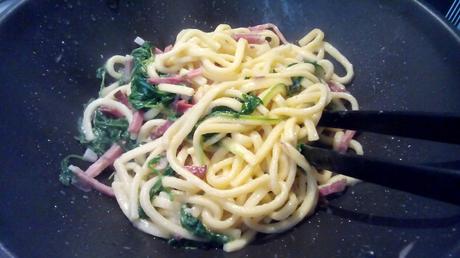Pasta con rúcula y jamón – Scialatielli con rúcula y speck (jamón ahumado) – Scialatielli rucola e speck pastaspeckrucula3