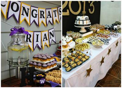 Mesa de dulces y manualidades para una fiesta de graduación Mesa de dulces y manualidades para una fiesta de graduación
