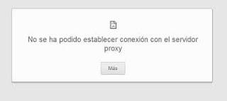Error la conexión con el servidor proxy no responde (para el acceso a Internet) Error la conexión con el servidor proxy no responde (para el acceso a Internet)