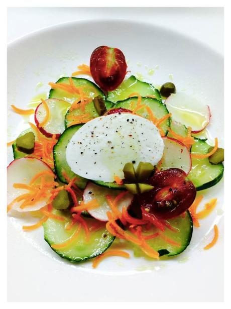 Recetas de ensaladas ensalada-de-pipino-con-rabanitos-fileteados-zanahoria-y-mozzarella