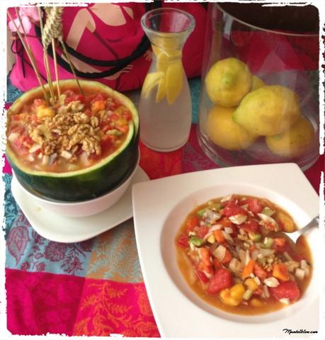 Recetas de ensaladas Ensalada en sandía con mango y papaya_Fotor