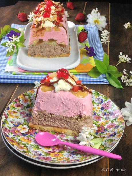 banana-split, banana-split-ice-cream-cake