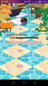 Pokémon Shuffle Pokemon atrapado
