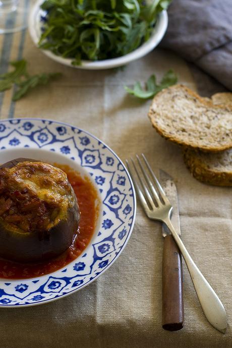 BERENJENAS RELLENAS AMATRICIANA BERENJENAS RELLENAS AMATRICIANA
