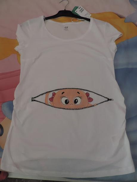DIVERTIDA CAMISETA DE EMBARAZADA PINTADA A MANO DIVERTIDA CAMISETA DE EMBARAZADA PINTADA A MANO