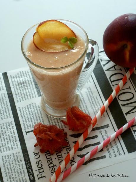 Smoothie de Melocotón con Hibisco Confitado