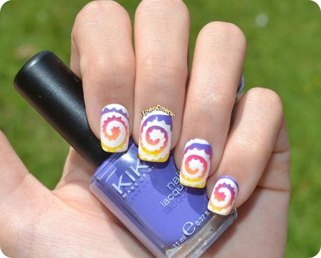 Nail Art Aztec Cyclone Rainbow Nail Art Aztec Cyclone Rainbow