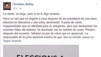 Otro presidente de mesa electoral habla del 'pucherazo'. Otro presidente de mesa electoral habla del 'pucherazo'.