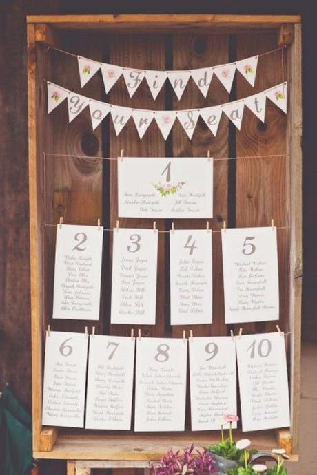 DIY. Seating Plan con Cajas de Madera. DIY. Seating Plan con Cajas de Madera.
