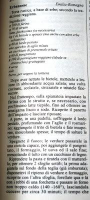 ERBAZZONE - RETO SALADO CRI: EMILIA-ROMAGNA ERBAZZONE - RETO SALADO CRI: EMILIA-ROMAGNA