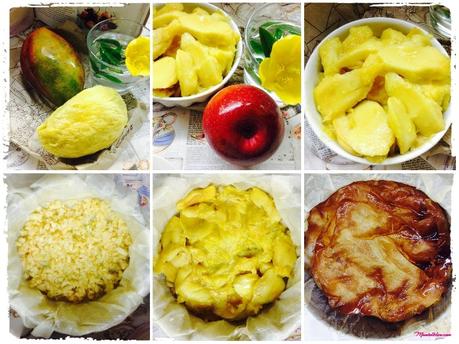 Tarta crujiente de mango Tarta crujiente de mango Elaboración_Fotor