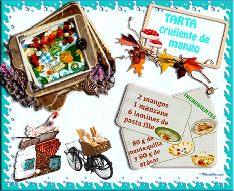 Tarta crujiente de mango Tarta crujiente de mango Etiqueta
