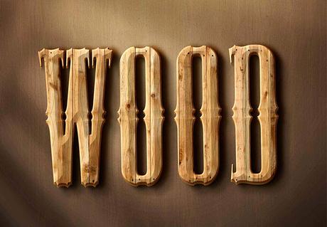3D-Wood-Text-Style