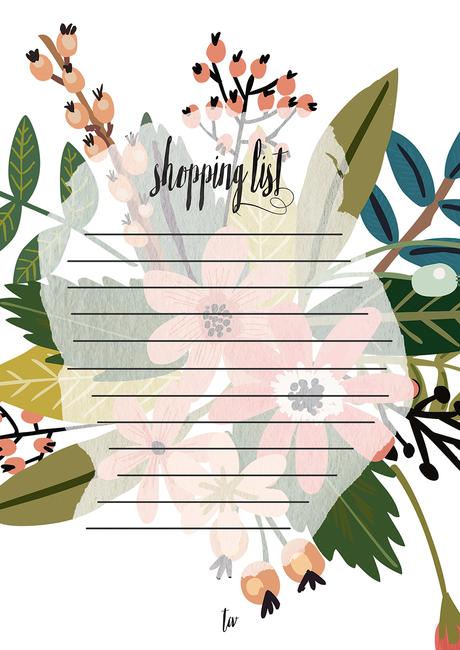 Calendario julio + shopping list Calendario julio + shopping list
