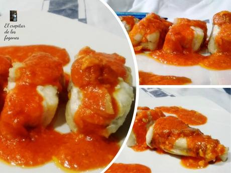 RAPE CON SALSA DE PIMIENTOS rape con salsa