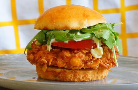 Crispy chicken Zinger burger Crispy chicken Zinger burger