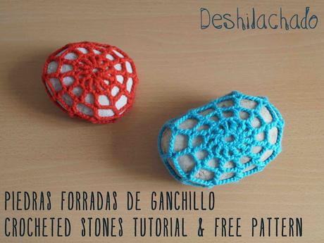 Forrar piedras con ganchillo: tutorial y patrón gratuito / Crocheted stones tutorial and free pattern