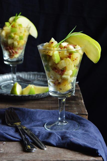 Ensalada de manzana, patata y bacon 