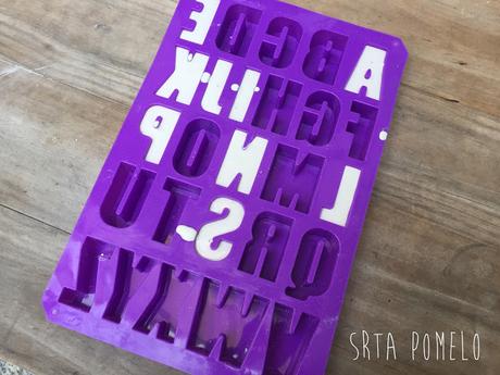 DIY: letras fluorescentes de escayola.