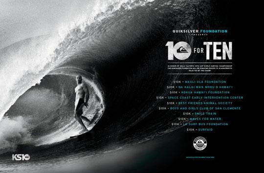 Quiksilver Foundation y Kelly Slater donan 100.000 dólares