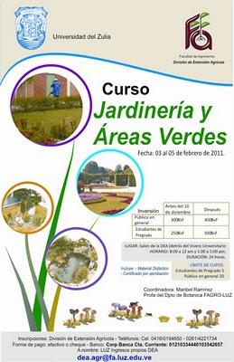 Curso: Jardineria y Areas Verdes. Maracaibo.