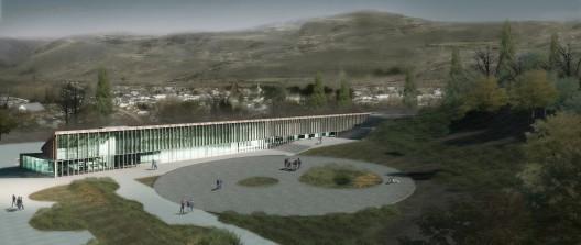 AL-4jpg Primer lugar Concurso Nacional de Ideas para el espacio Publico para el centro cultural de Aluminé, Argentina