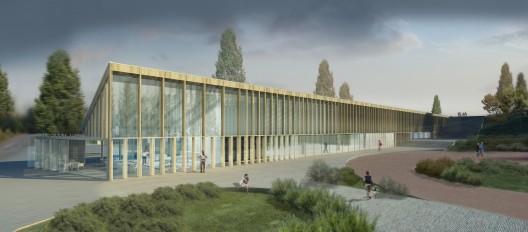 AL-1 Primer lugar Concurso Nacional de Ideas para el espacio Publico para el centro cultural de Aluminé, Argentina