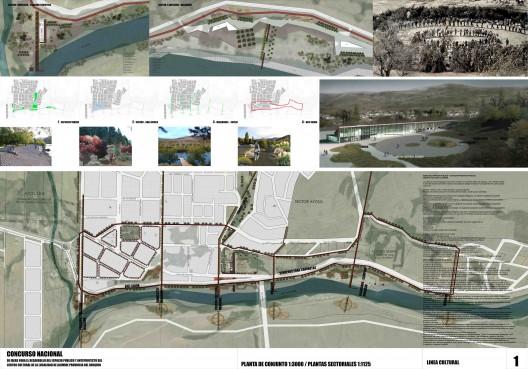 P1 baja Primer lugar Concurso Nacional de Ideas para el espacio Publico para el centro cultural de Aluminé, Argentina