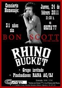 Rhino Bucket en España/ Homenaje a Bon Scott en la fecha Madrileña Rhino Bucket en España/ Homenaje a Bon Scott en la fecha Madrileña
