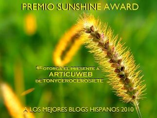 Premio Sunshine Award con nuevo diseño