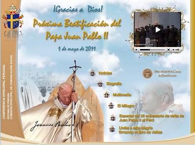 CONFERENCIA EPISCOPAL PERUANA LANZA SITIO WEB ESPECIAL POR LA BEATIFICACIÓN DE JUAN PABLO II