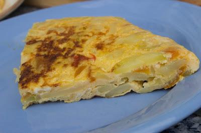 Tortilla de patata, calabacín y pimiento dulce al microondas Tortilla de patata, calabacín y pimiento dulce al microondas