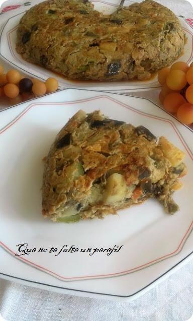 Tortilla con Morcilla berenjenas_tortilla