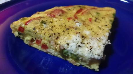 Frittata de bacon, guisantes y queso de cabra Frittata de bacon, guisantes y queso de cabra