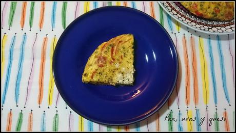 Frittata de bacon, guisantes y queso de cabra Frittata de bacon, guisantes y queso de cabra