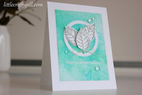 Soft watercolor background with Distress Inks
