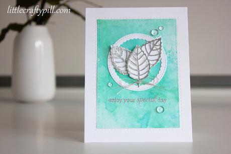 Soft watercolor background with Distress Inks