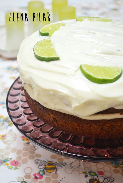 Tarta de melaza, jengibre y lima Tarta de melaza, jengibre y lima