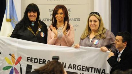 Argentina. 6 años de la ley de Matrimonio Igualitario. RACHID-JUNTO-PRESIDENTA-ESCANDALOSO-INADI_IECIMA20130821_0045_21