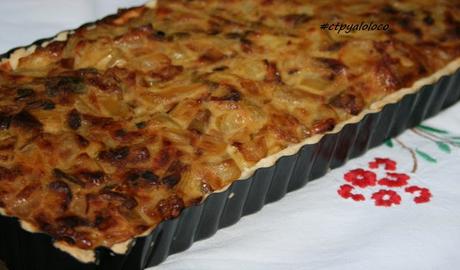 Quiche de calabacín y puerro