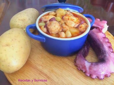 POCHAS CON PULPO Y PATATAS POCHAS CON PULPO Y PATATAS