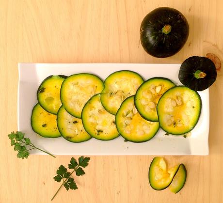 Carpaccio de zapallitos de tronco