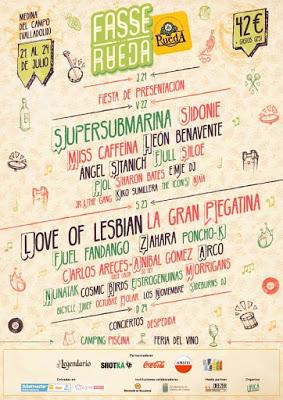 Fasse Rueda-Festival 2016: Love of Lesbian, Supersubmarina, La Gran Pegatina, Sidonie, Zahara...