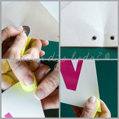 Guirnalda de banderines DiY para tu boda - paso 3-2