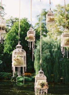 Las jaulas como elemento decorativo en las bodas - Foto: Pinterest Las jaulas como elemento decorativo en las bodas - Foto: Pinterest