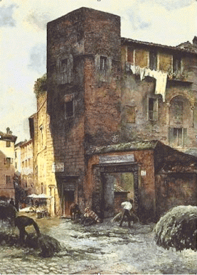 De cuando el Trastevere de Roma se encontraba poblado de torres medievales...